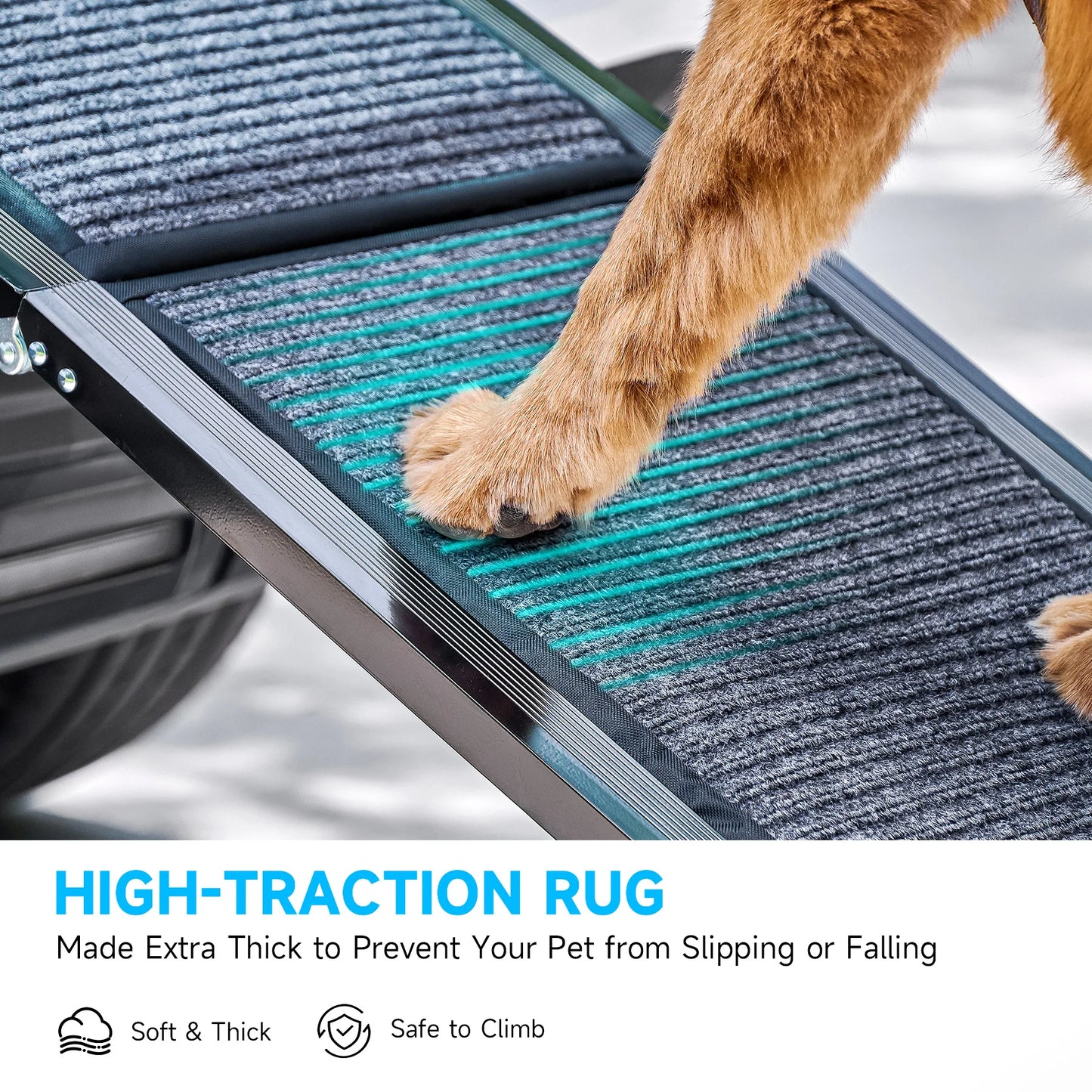 63" Folding Pet Ramp for Large Dogs- 17" Wide