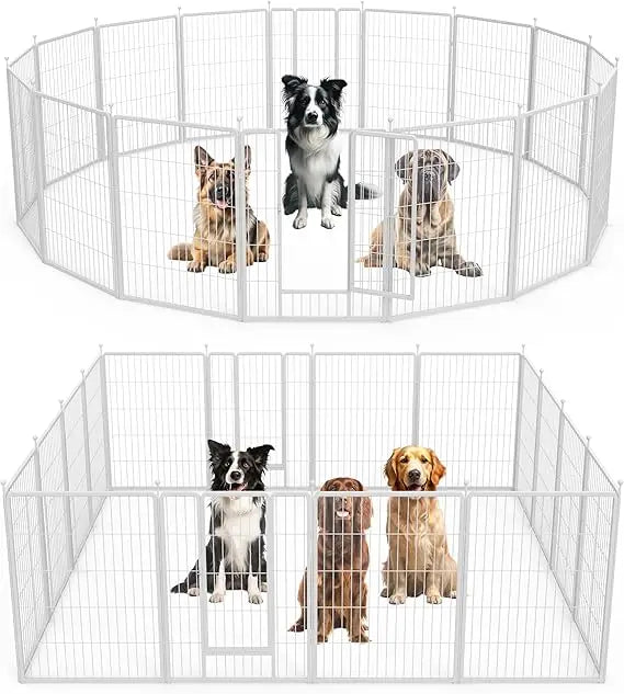 Dog Playpen, 40" Height 16 Panels Fence