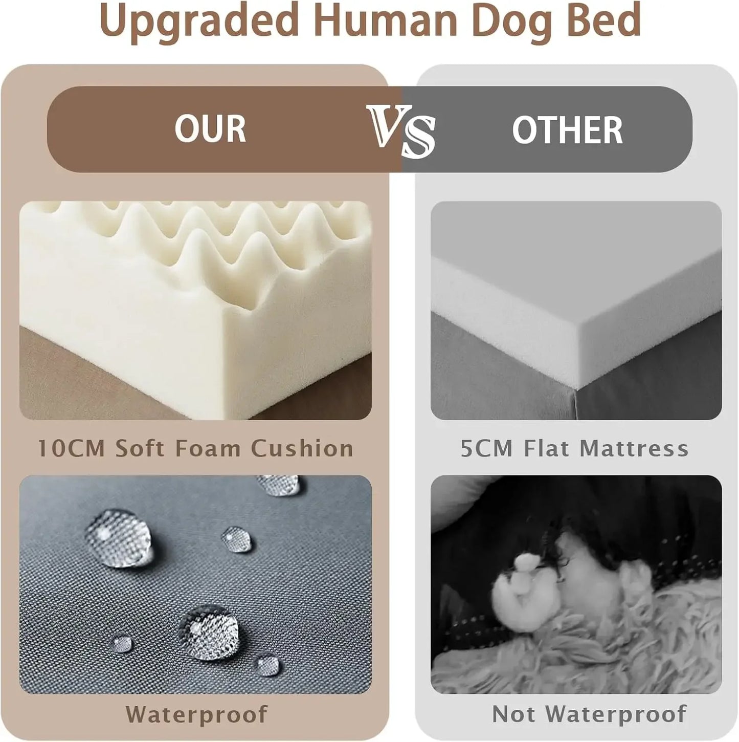 Human Dog Bed, 71''x45''x12''Size