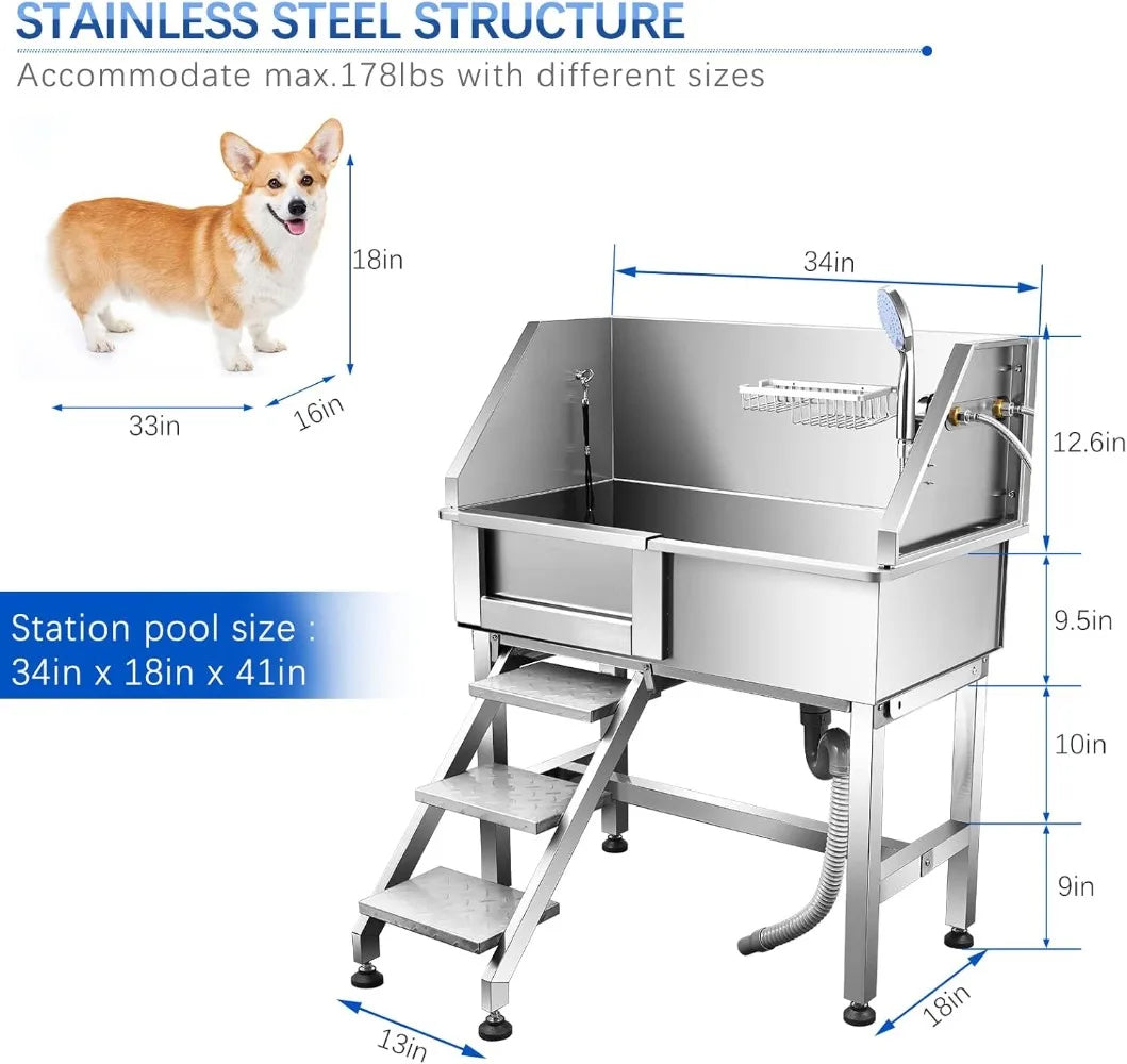 34'' Professional Dog Washing Station