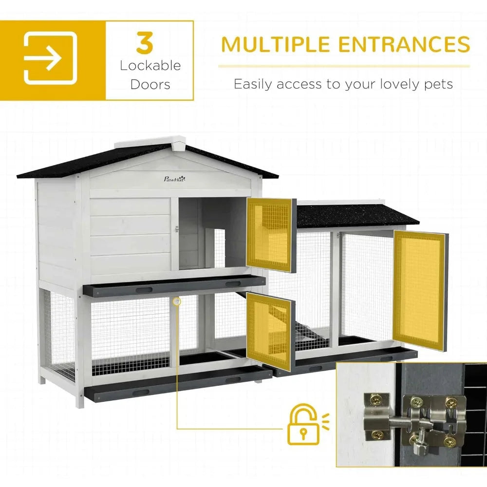 62" Small Animal Enclosure with Run Area