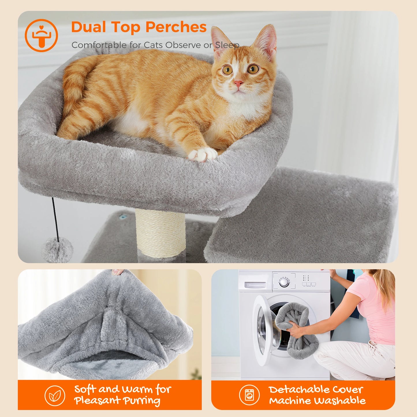 6-levels Safe and Stable Cat Tree