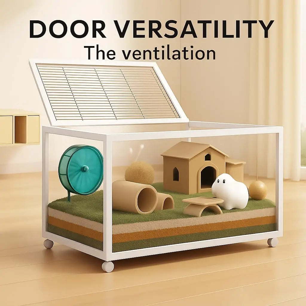 360° Viewing Transparent Hamster Habitats with Universal Wheels