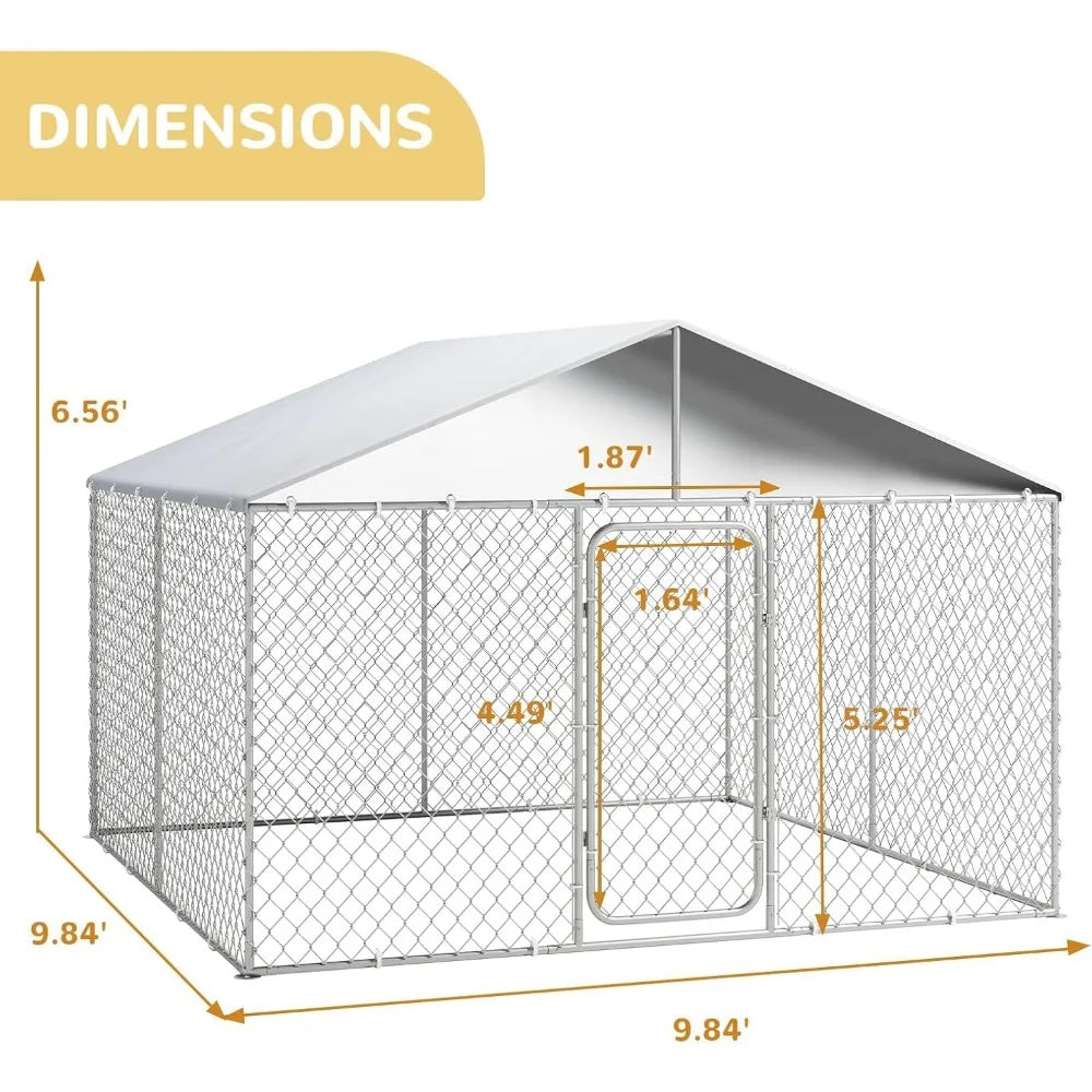 10×10FT Outdoor Dog Kennel