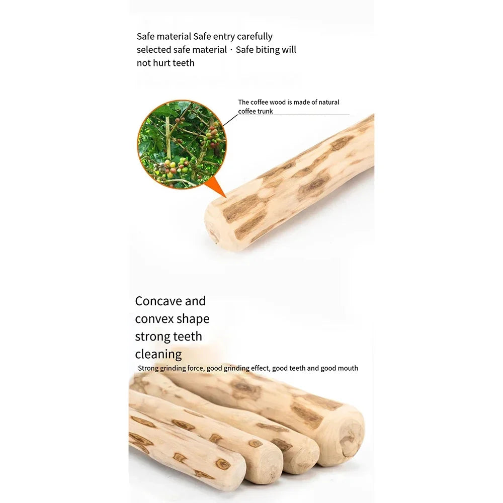 Coffee Wooden Dog Chew Toy
