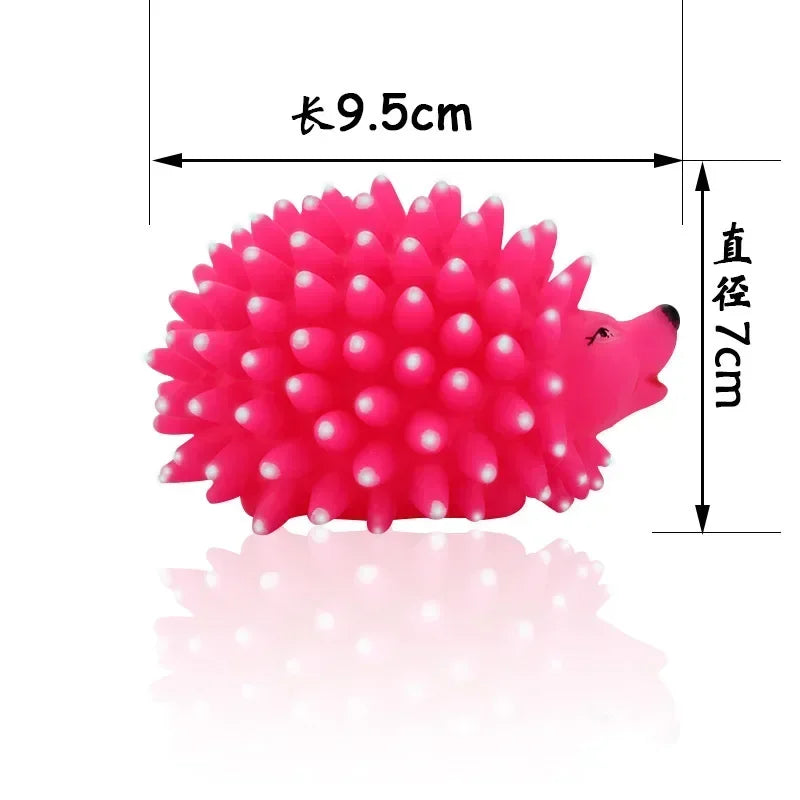 Rubber Hedgehog Soft Squeaky Ball Toy