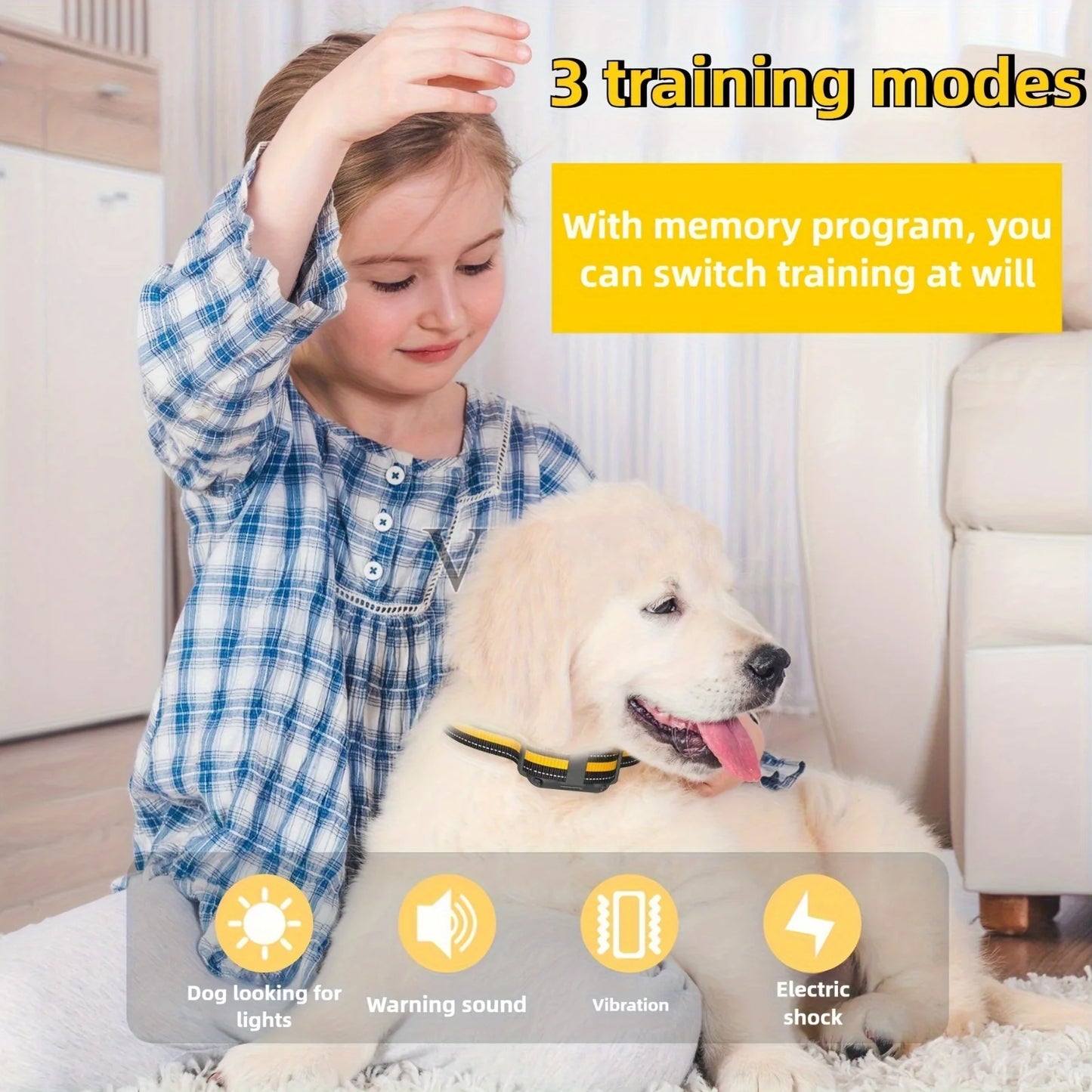 Anti Barking Shock Vibration Collar Waterproof