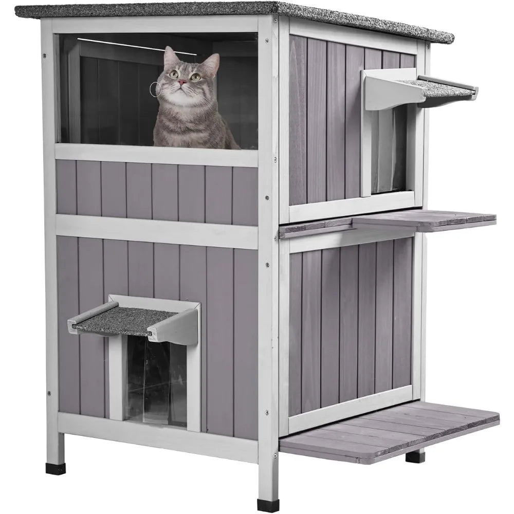 2 Story Cat Catio Enclosure Weatherproof