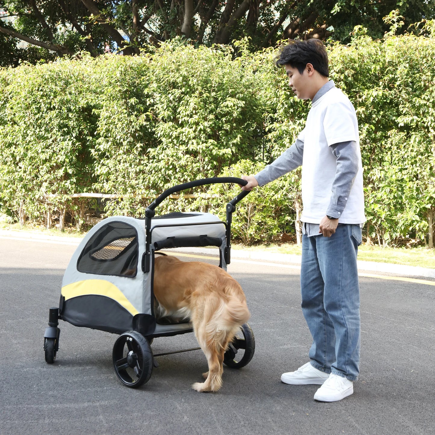 Portable Dog Stroller for Large Dogs Foldable