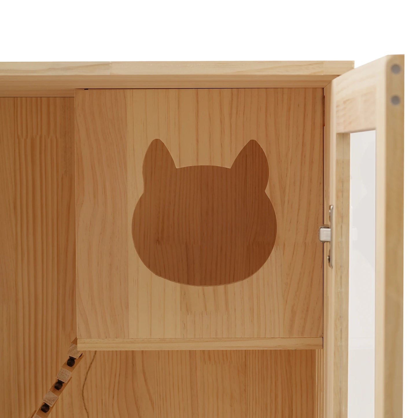 Large Wooden Indoor Catio for Cats