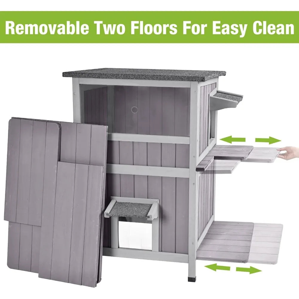 2 Story Cat Catio Enclosure Weatherproof