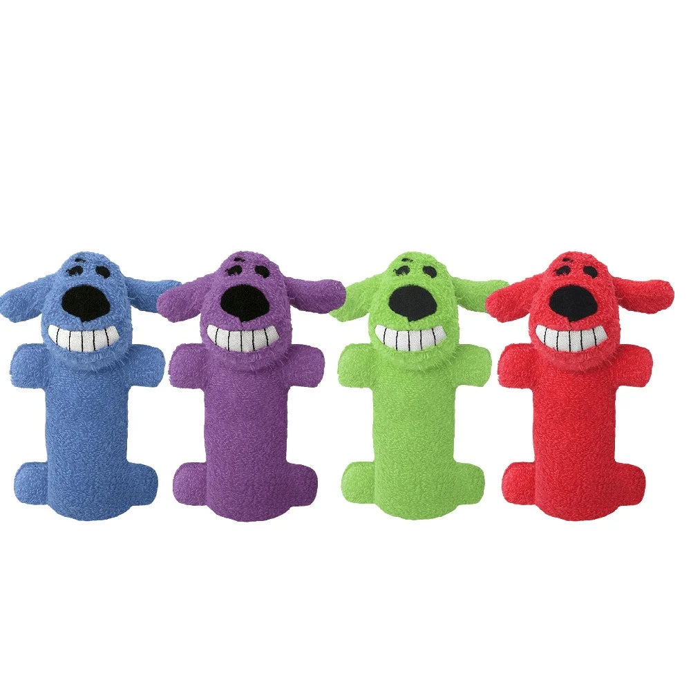 Loofa Plush Dog Toy Squeaky