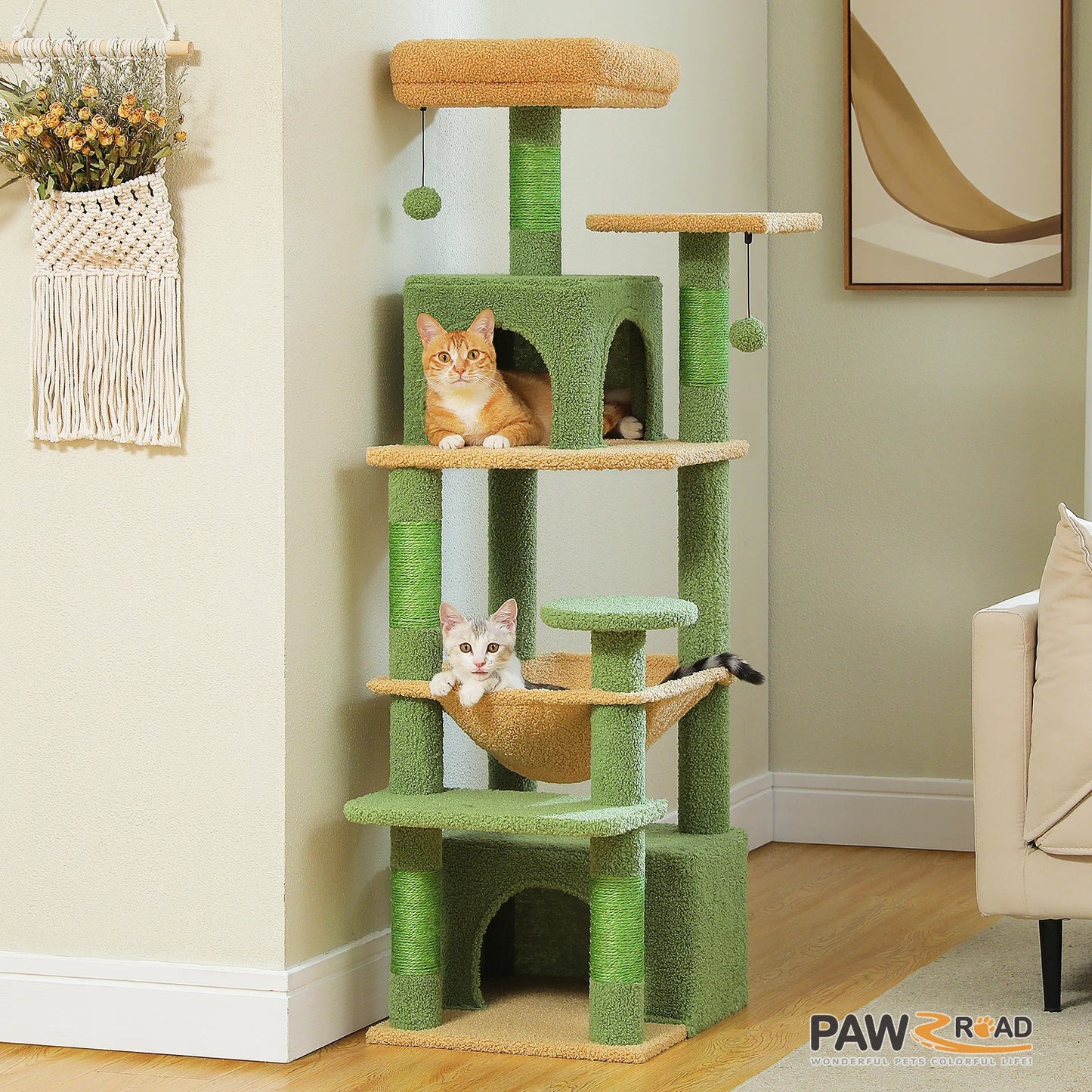 6-levels Safe and Stable Cat Tree