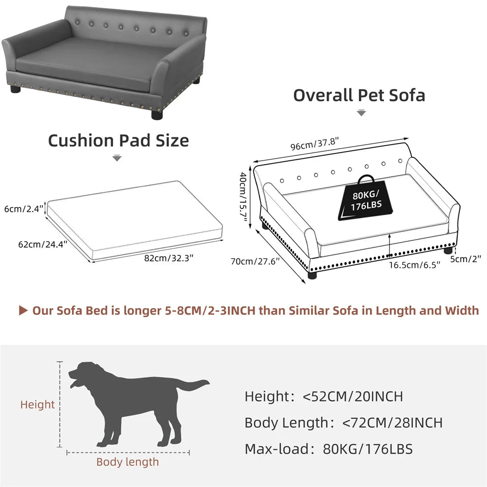 Heavy Duty Large Raised Sofa Dog Bed