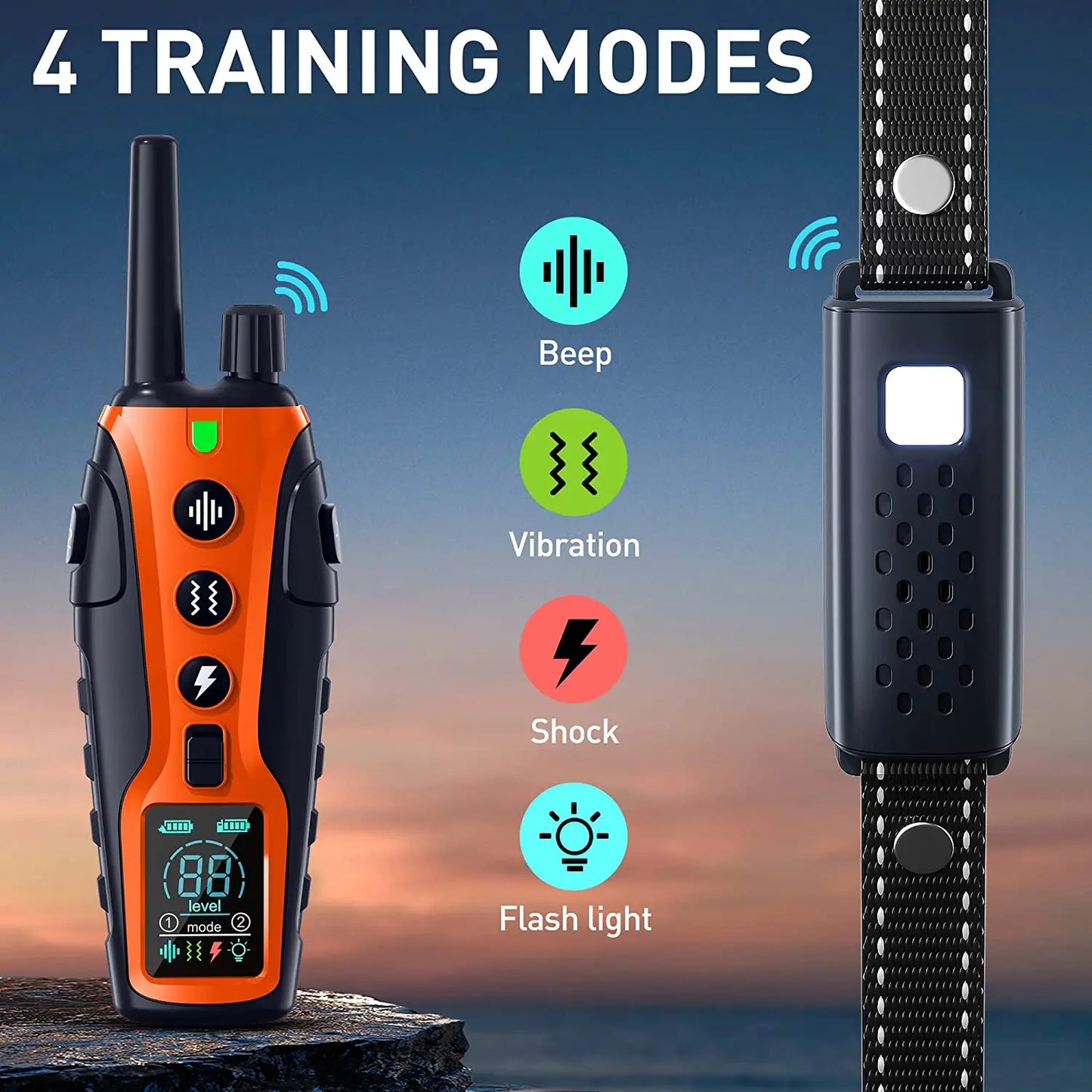 Dog Training Collar -3300ft Range, Rechargeable