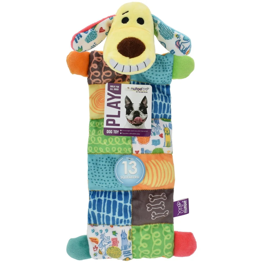 Plush Dog Toy Smiling Loofa Mat 12"
