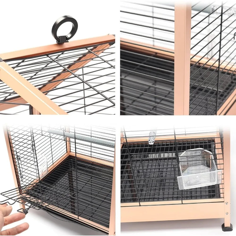 Rust Resistant Metal Cage with Rooftop Ladder