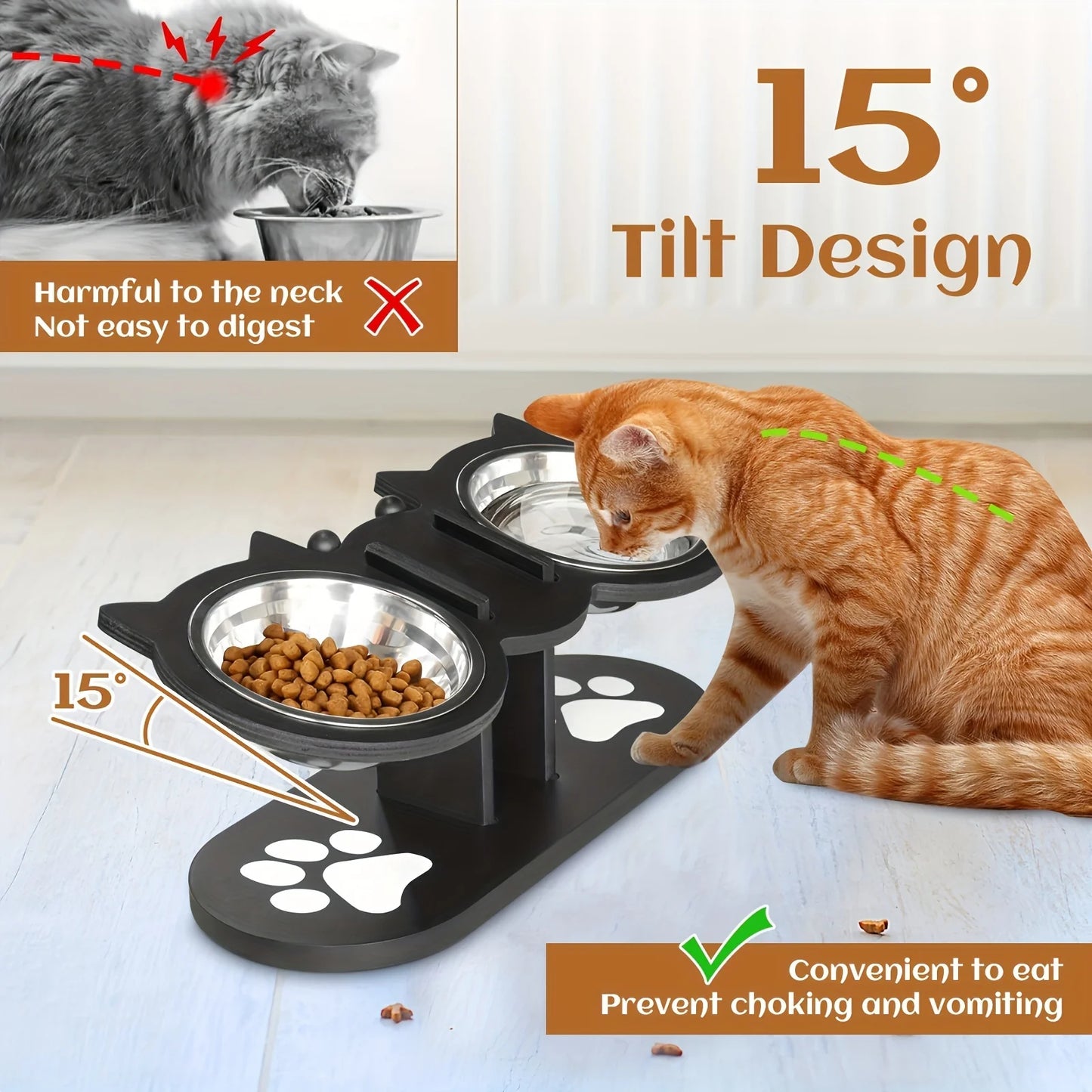 3 Bowls in 1 Feeder Feeding & Watering Supplies