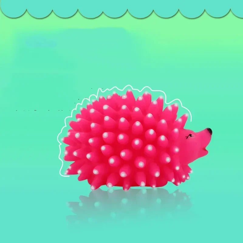 Rubber Hedgehog Soft Squeaky Ball Toy