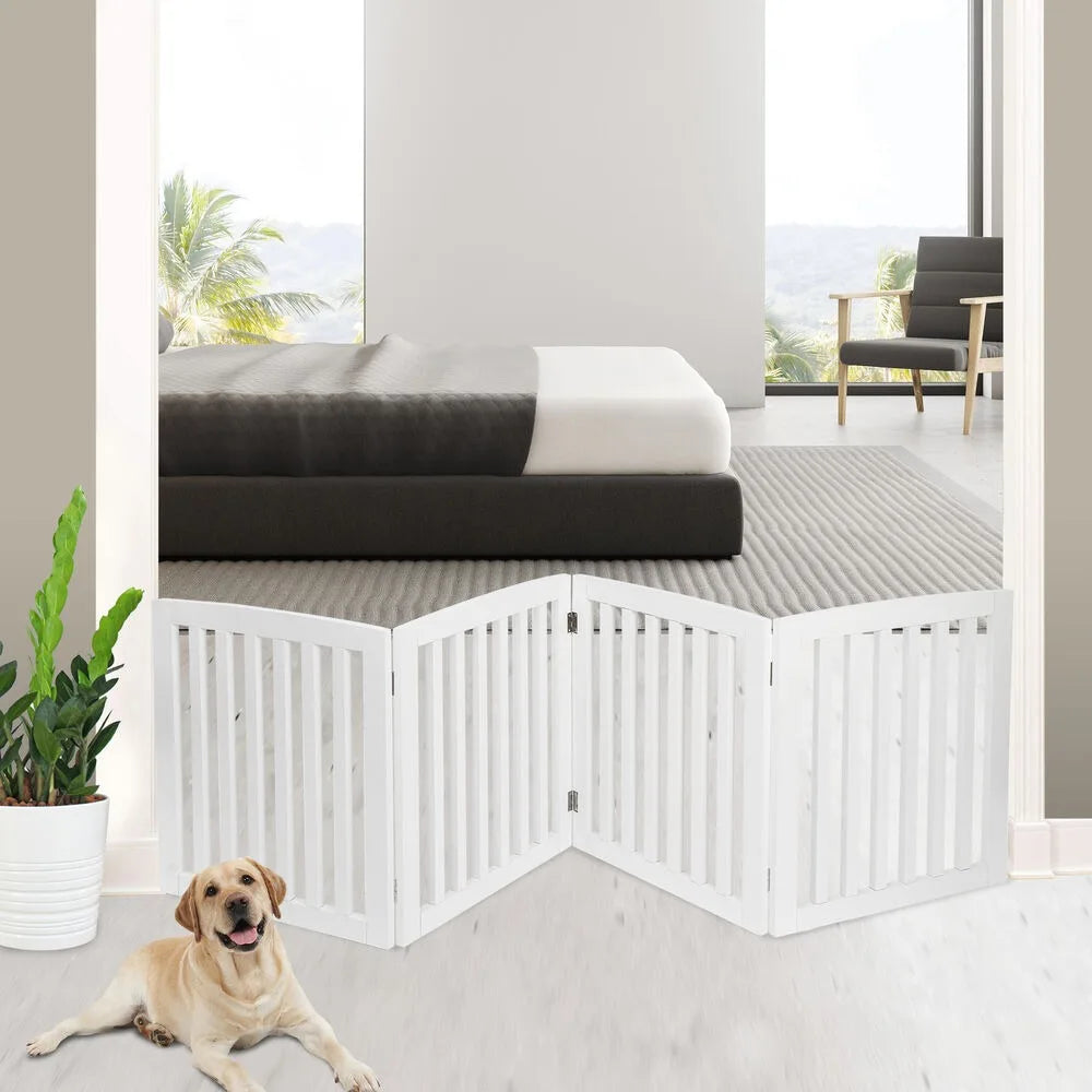 Sturdy Freestanding Foldable 4 Panel Gate