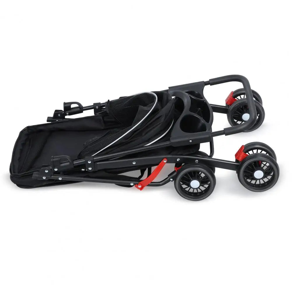 Outdoor Travel Pet Folding Cart with Cup Holder Carriers