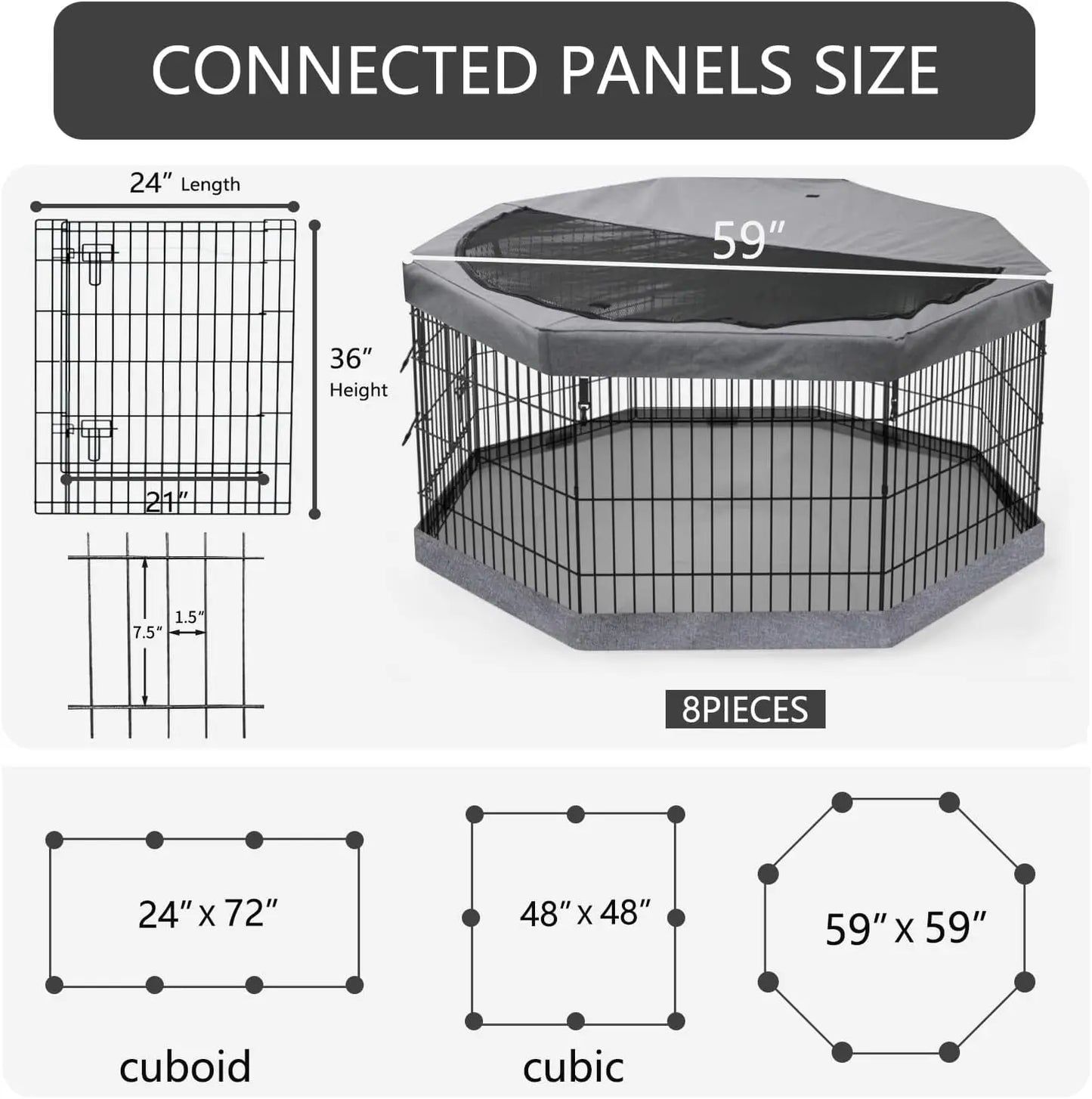 Metal Dog Exercise Pen/Pet Puppy Playpen