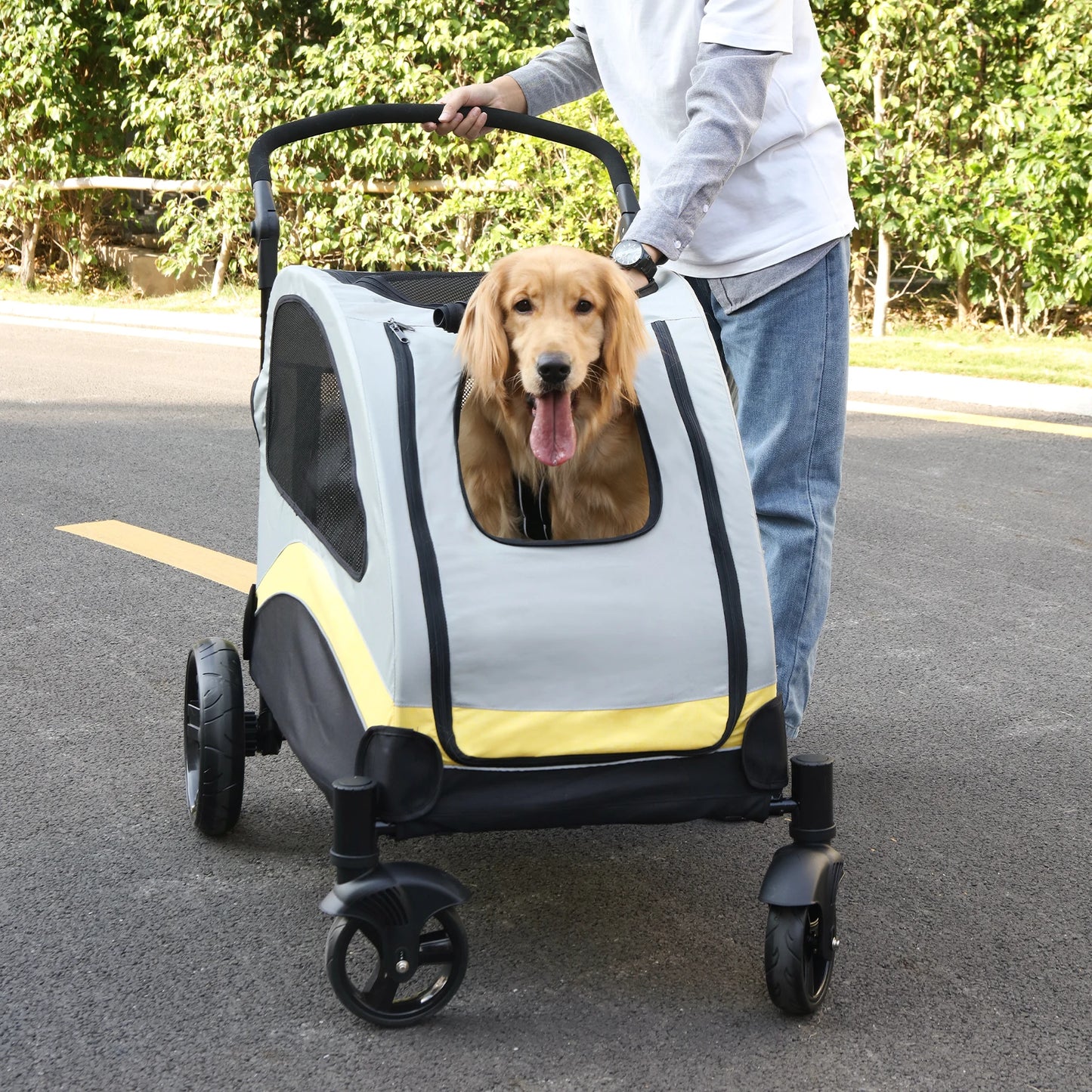 Portable Dog Stroller for Large Dogs Foldable