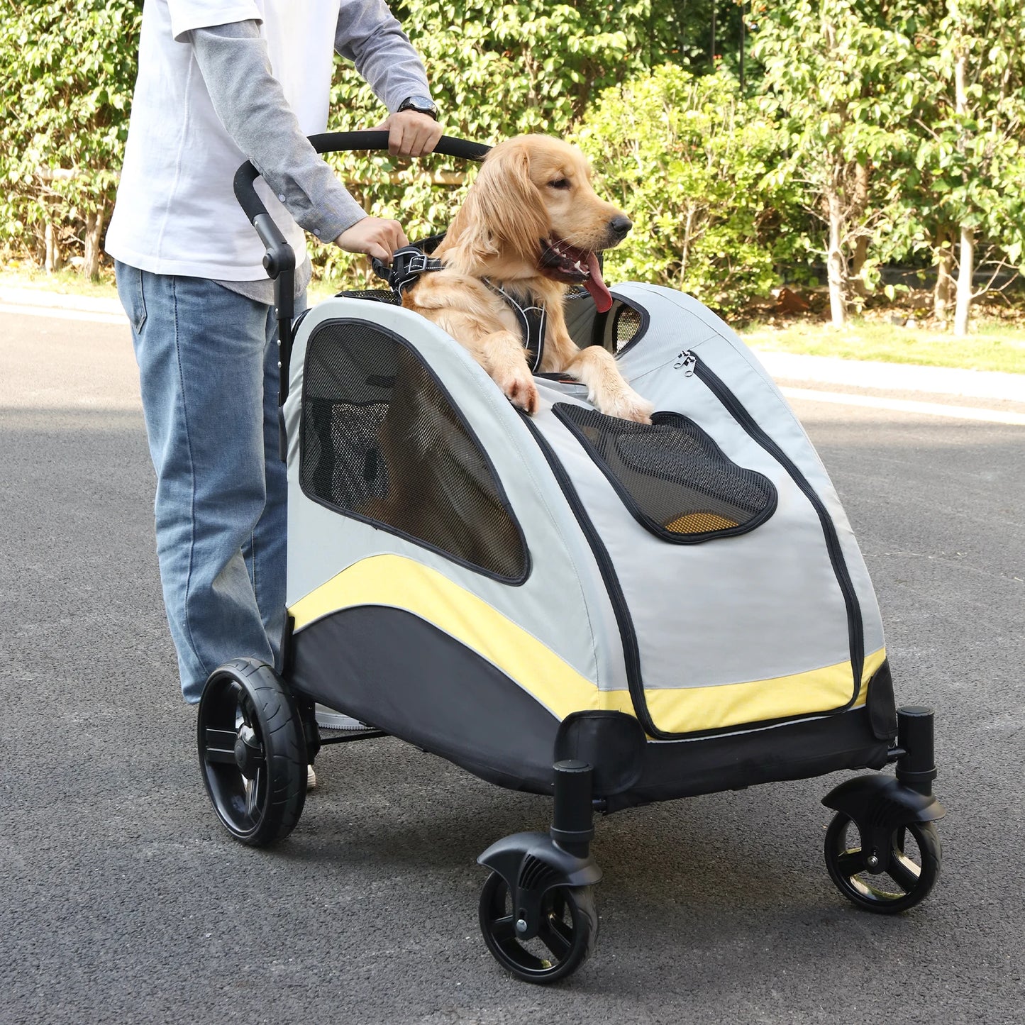 Portable Dog Stroller for Large Dogs Foldable