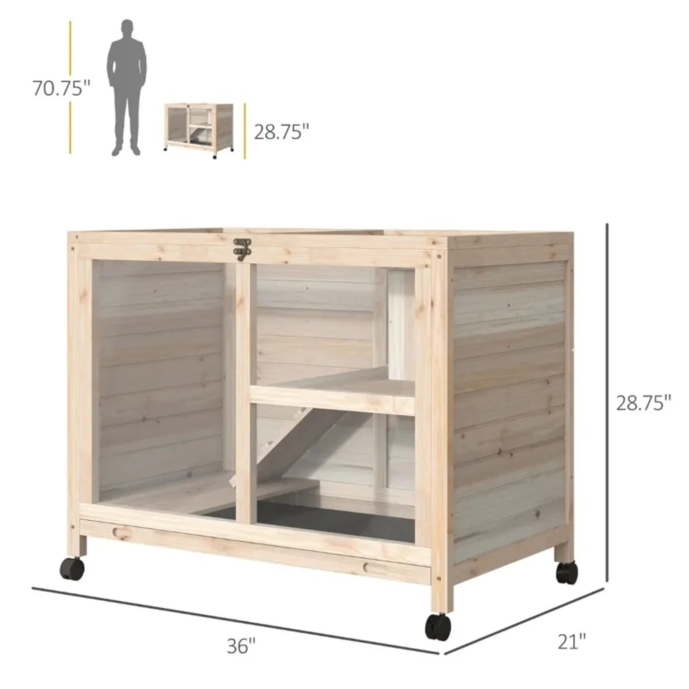 Wood Rabbit Hutch- For Small Animals