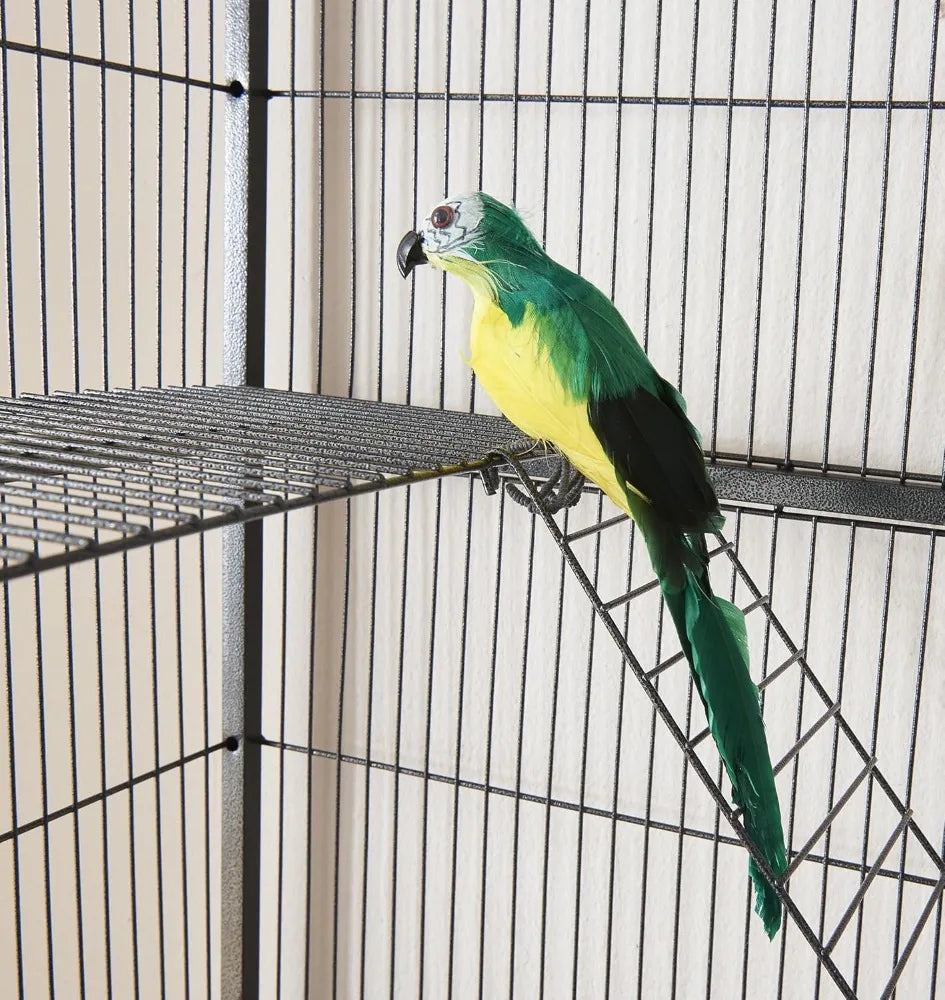 69" Large Metal Bird Cage With Rolling Stand
