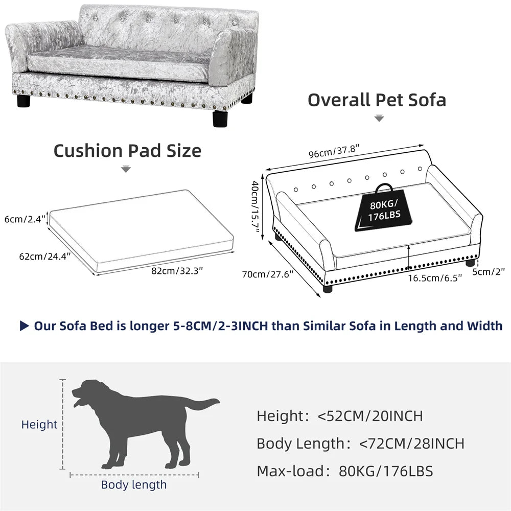 Heavy Duty Large Raised Sofa Dog Bed