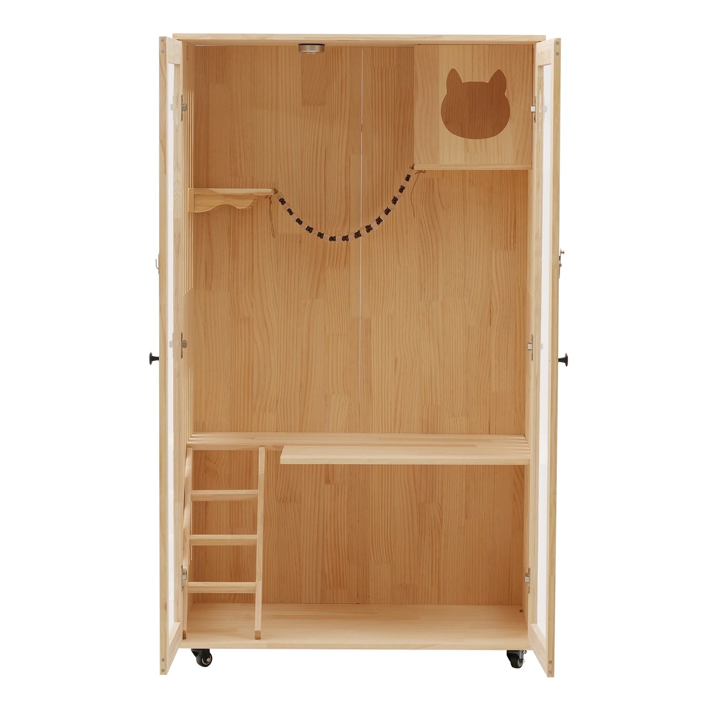 Large Wooden Indoor Catio for Cats