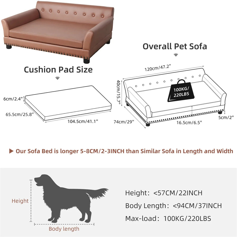Heavy Duty Large Raised Sofa Dog Bed