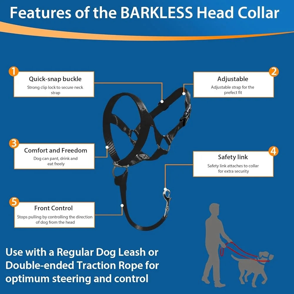 No Pull Dog Head Collar Training Harness