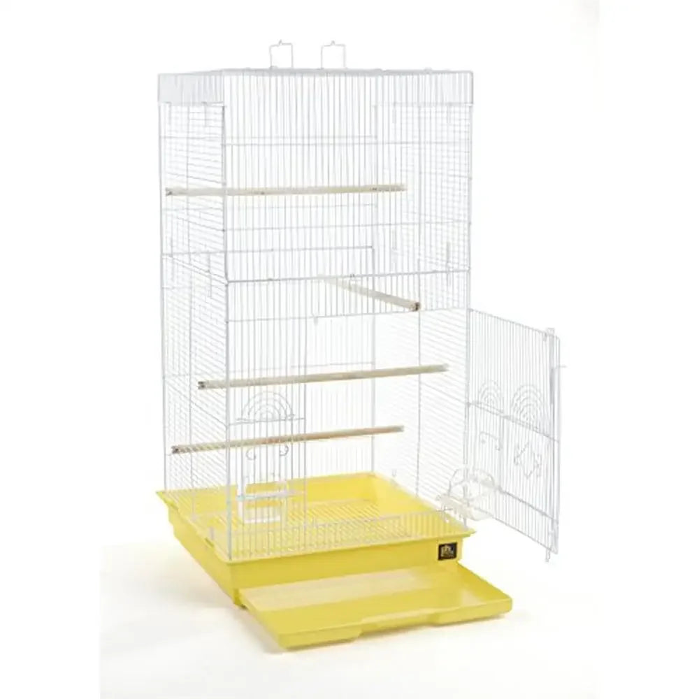 Tall Bird Cage 4 Wood Perches 2 Cups 18x18x36