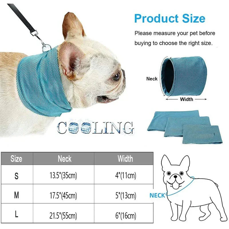 Reusable Instant Cooling Bandana with Leash Hole