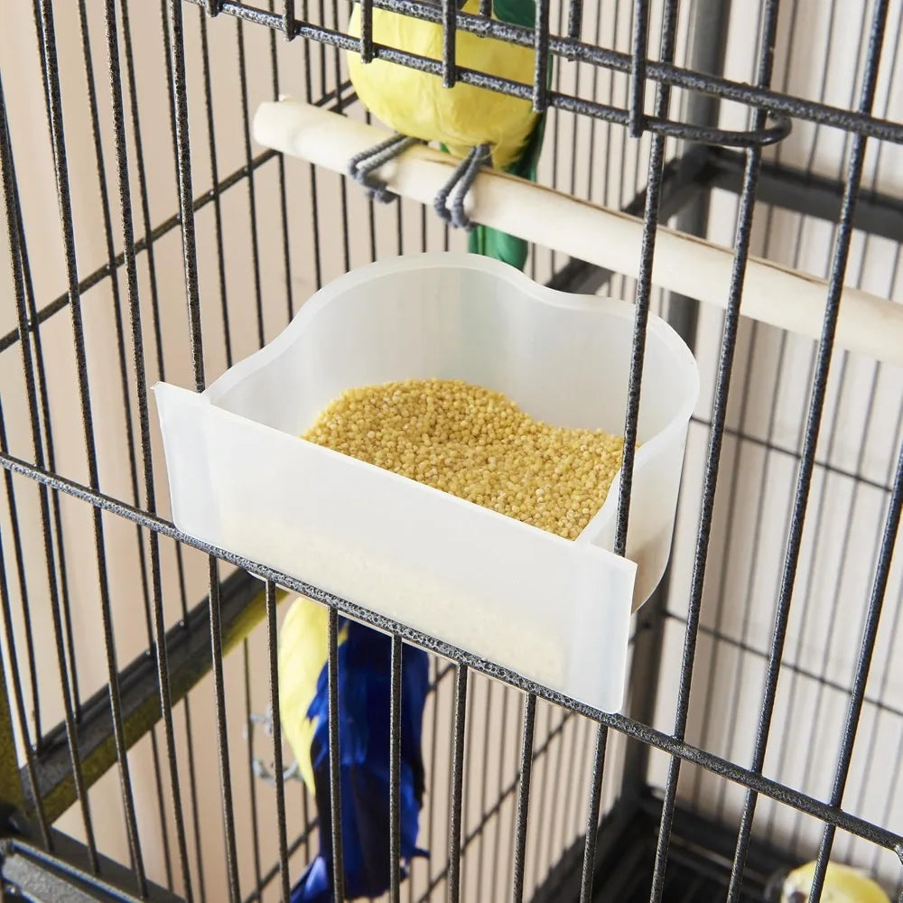 69" Large Metal Bird Cage With Rolling Stand