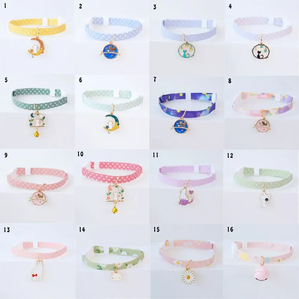 1PC Cute Kitten And Puppy Safety Necklace Breakaway Adjustable Collar
