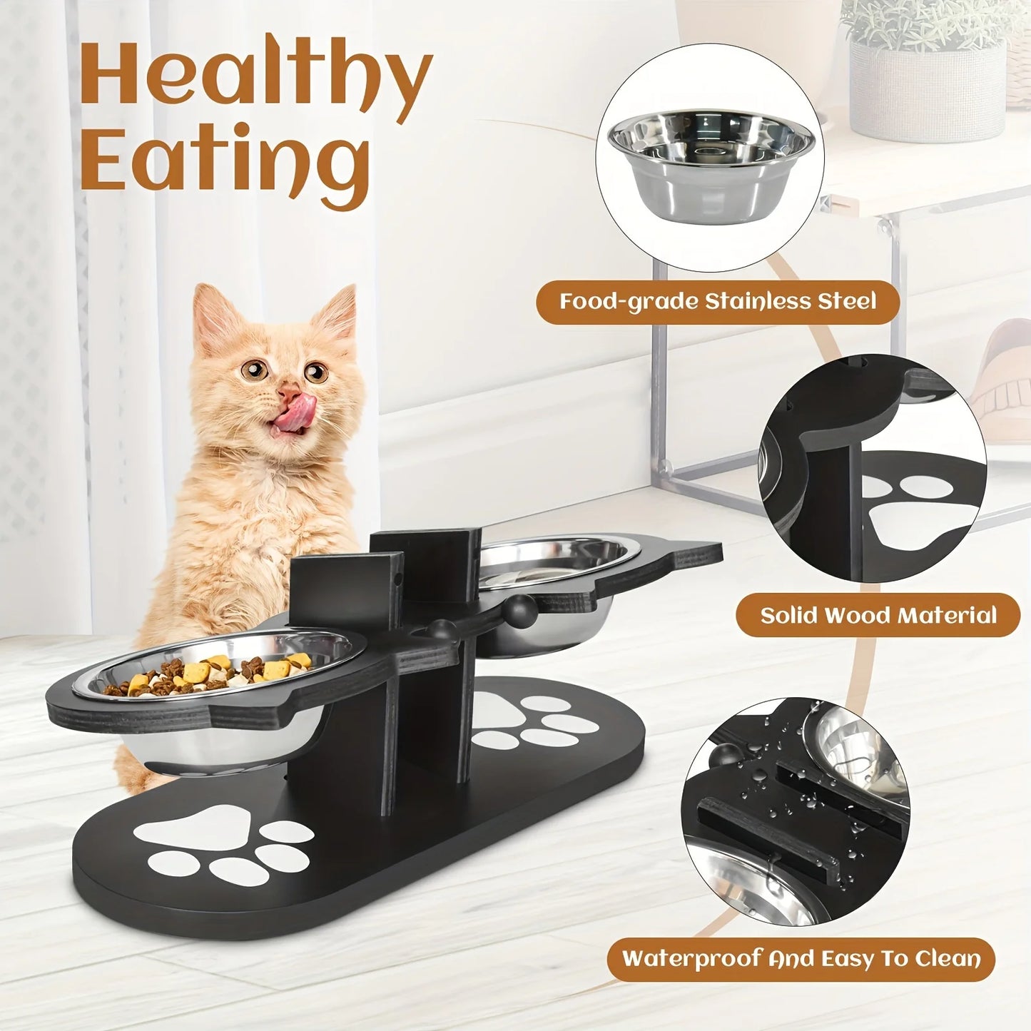 3 Bowls in 1 Feeder Feeding & Watering Supplies