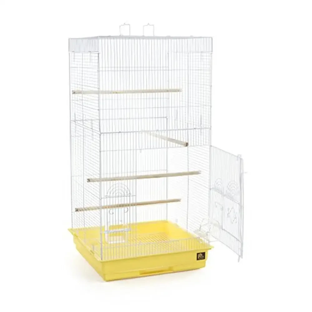 Tall Bird Cage 4 Wood Perches 2 Cups 18x18x36