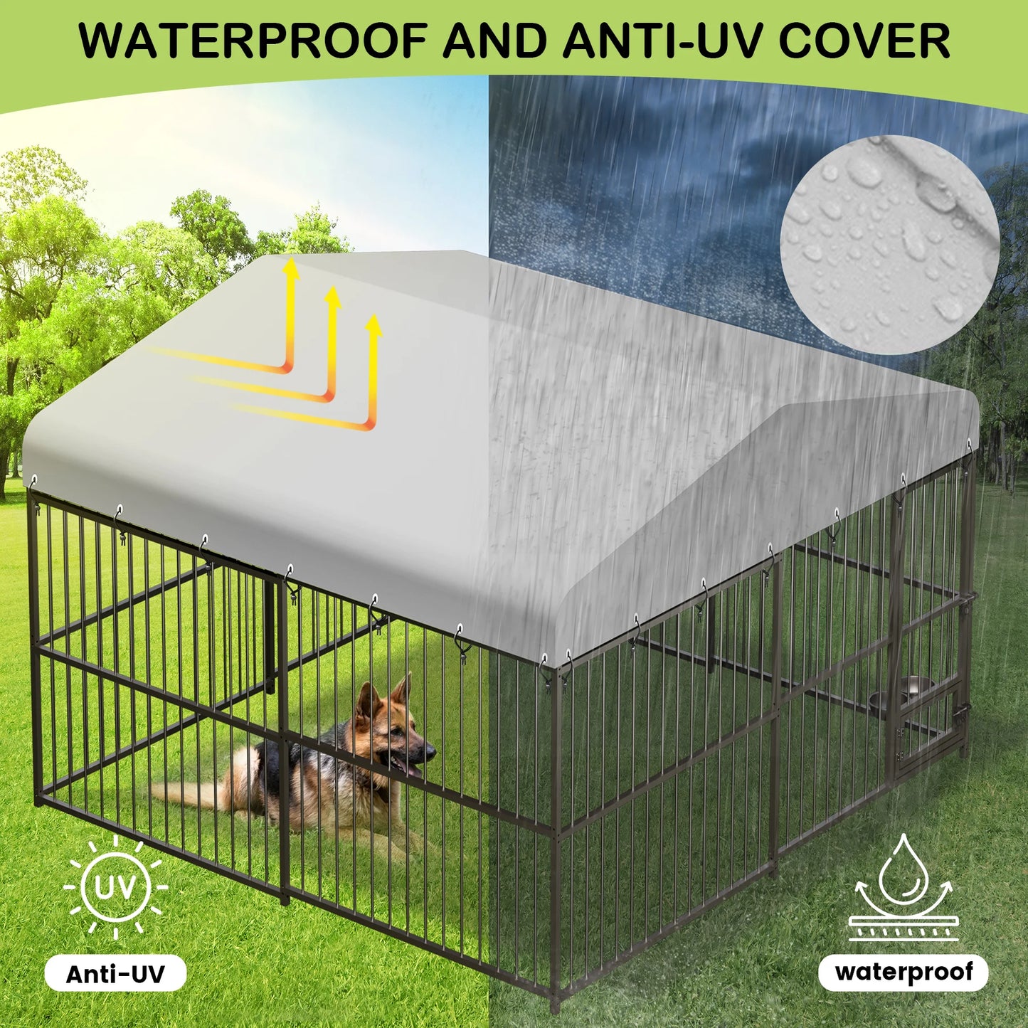 10X10X6FT Large Outdoor Dog Kennel