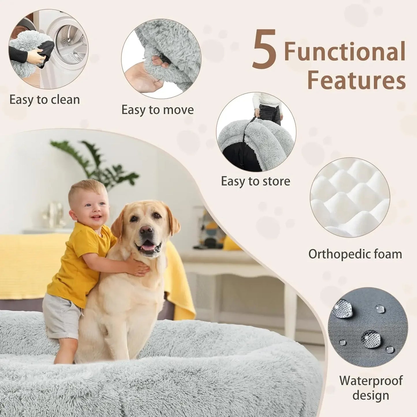 Human Dog Bed, 71''x45''x12''Size