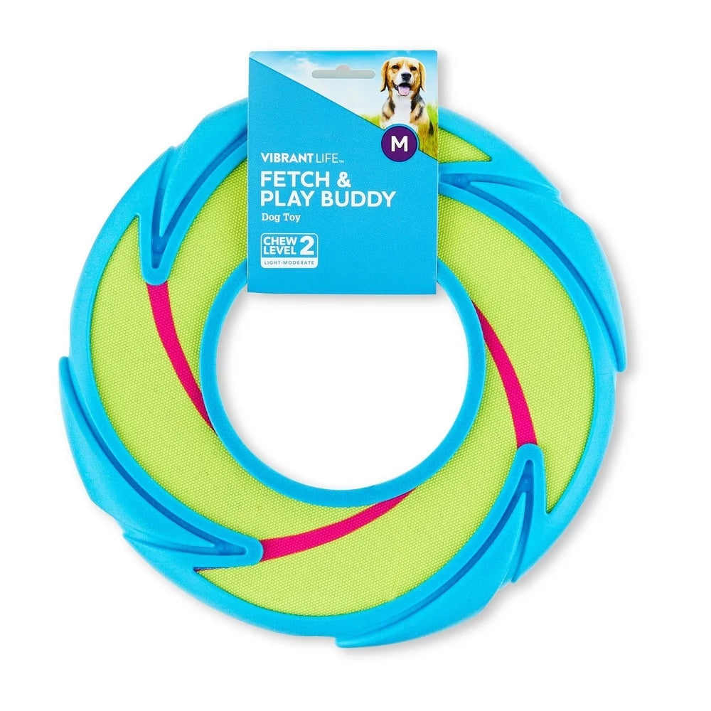 Durable Neon Dog Fetch Toy 9 Inch Disc