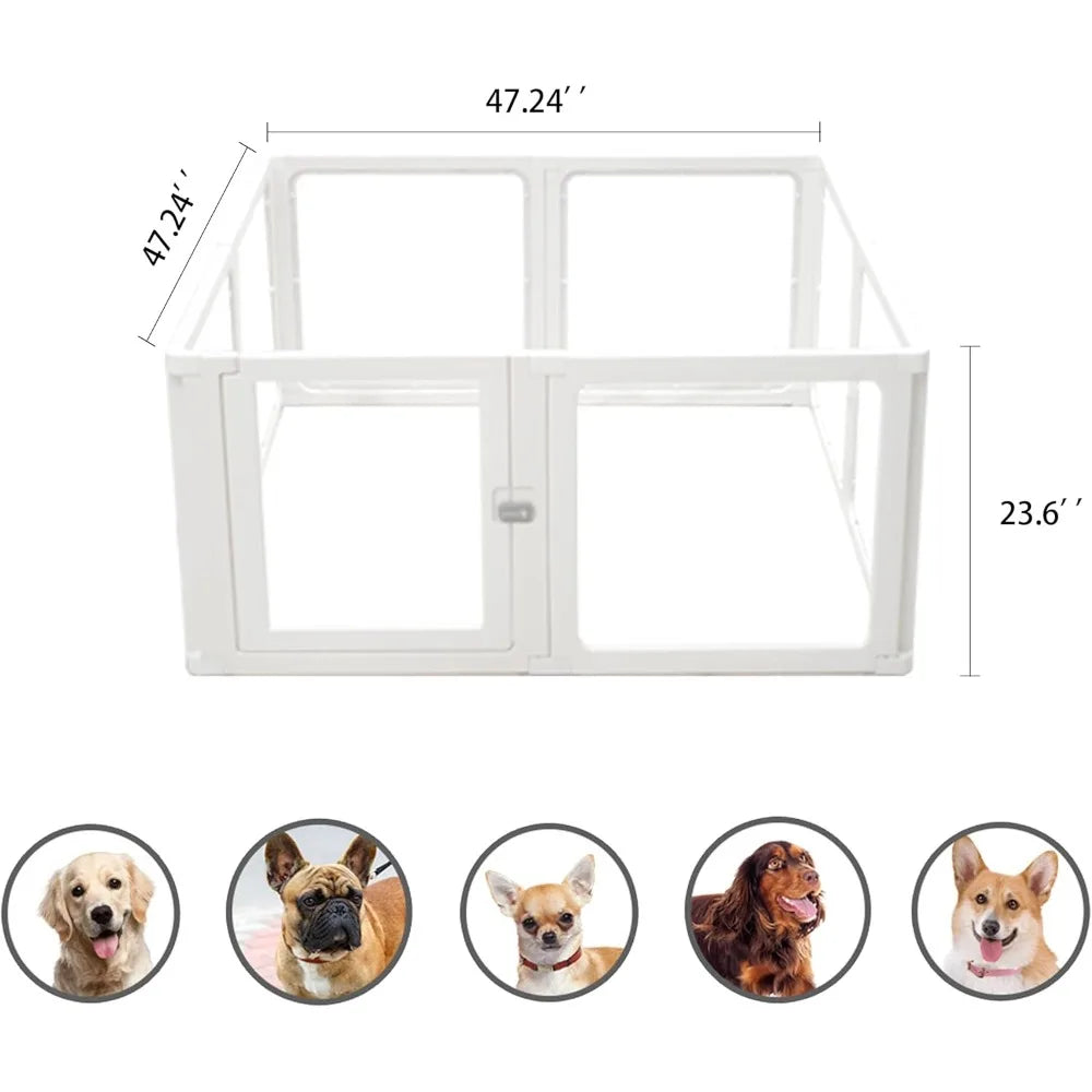 Clear Dog Playpen with Door