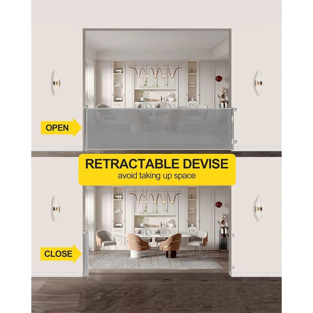 Retractable Pet Gate- 168" Mesh Gate