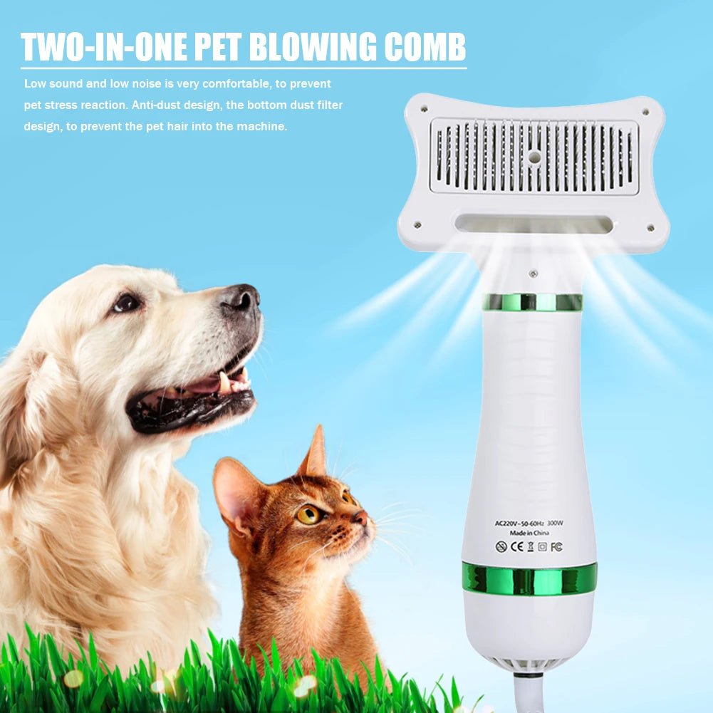 2 in 1 Portable Low Noise Hair Dryer Comb