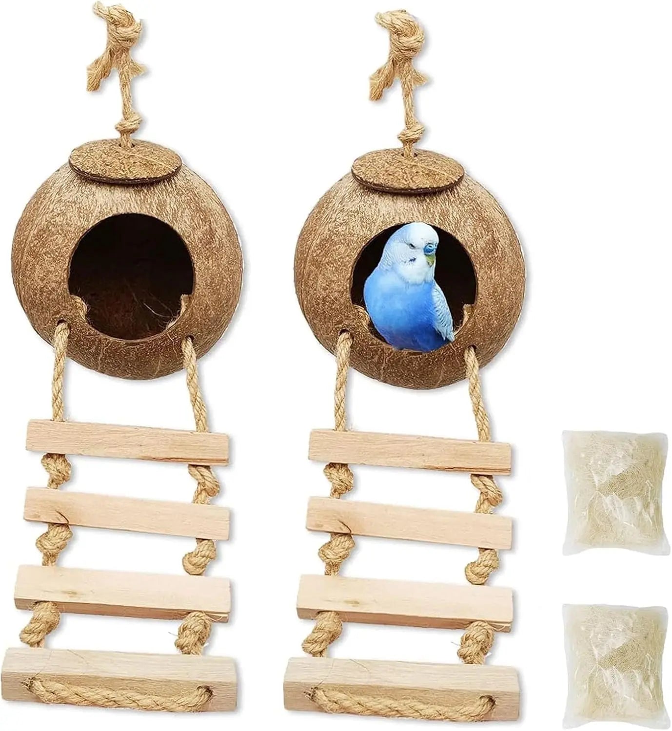 Natural Coconut Fiber Hanging Birdhouse