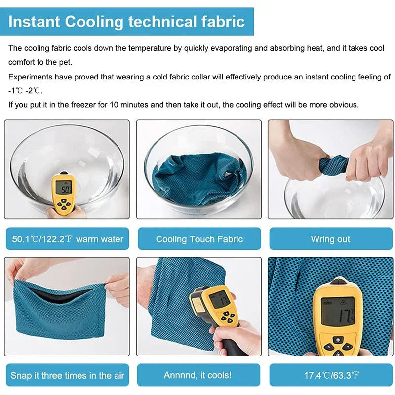 Reusable Instant Cooling Bandana with Leash Hole