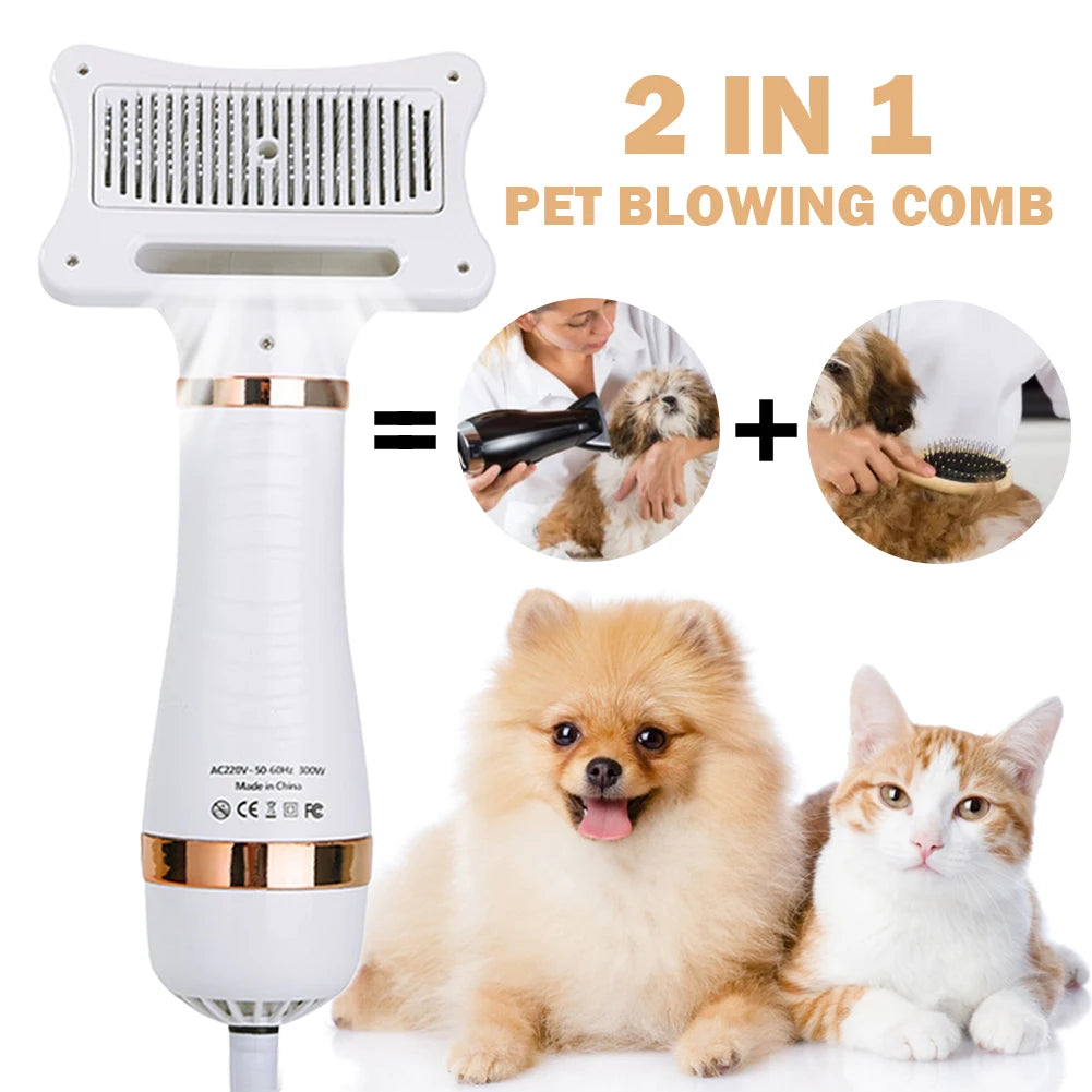 2 in 1 Portable Low Noise Hair Dryer Comb