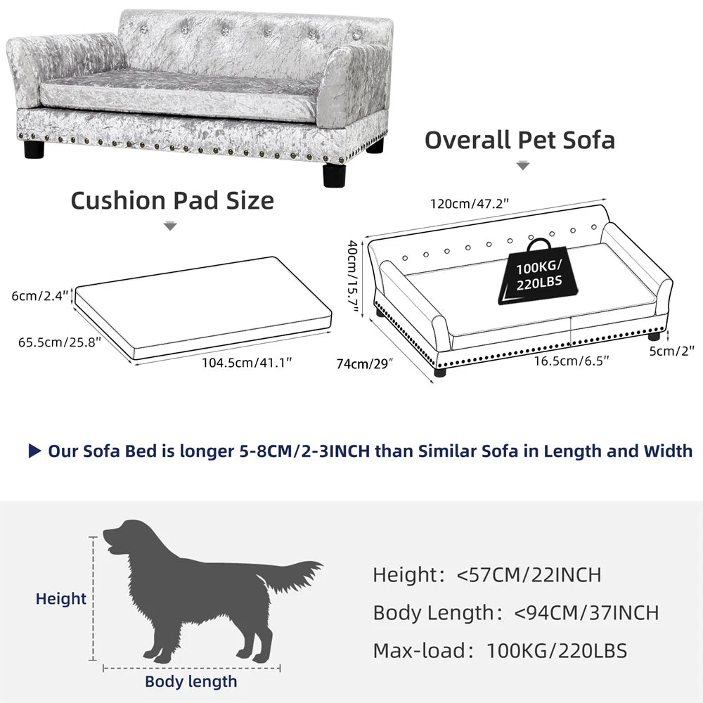 Heavy Duty Large Raised Sofa Dog Bed